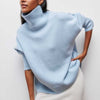 Ladies oversized turtleneck | Casual long sleeves knitted pullover