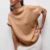 Ladies oversized turtleneck | Casual long sleeves knitted pullover