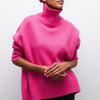 Ladies oversized turtleneck | Casual long sleeves knitted pullover
