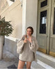 Ladies oversized knitted sweater | Round neck, long sleeves, loose fit