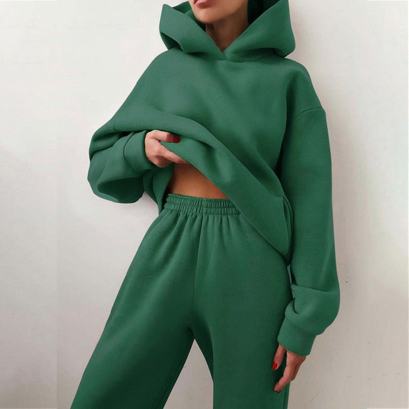 Ladies Oversized Hoodie & Jogging Pants Set | Casual loungewear training suit