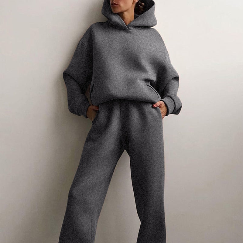 Ladies Oversized Hoodie & Jogging Pants Set | Casual loungewear training suit
