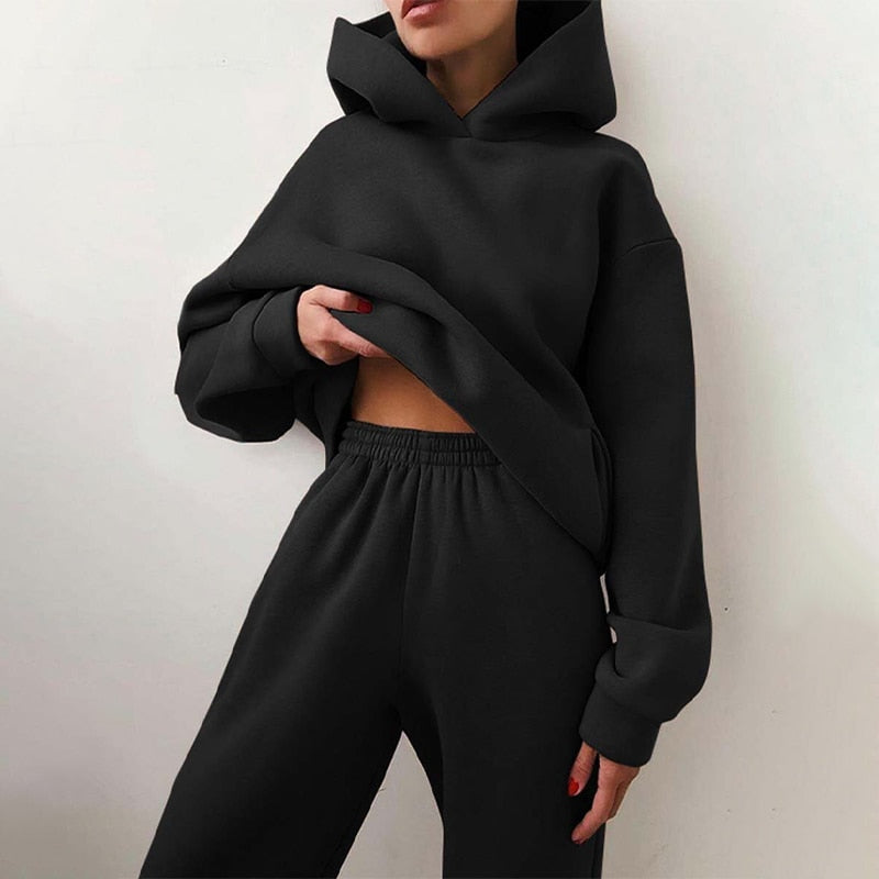 Ladies Oversized Hoodie & Jogging Pants Set | Casual loungewear training suit