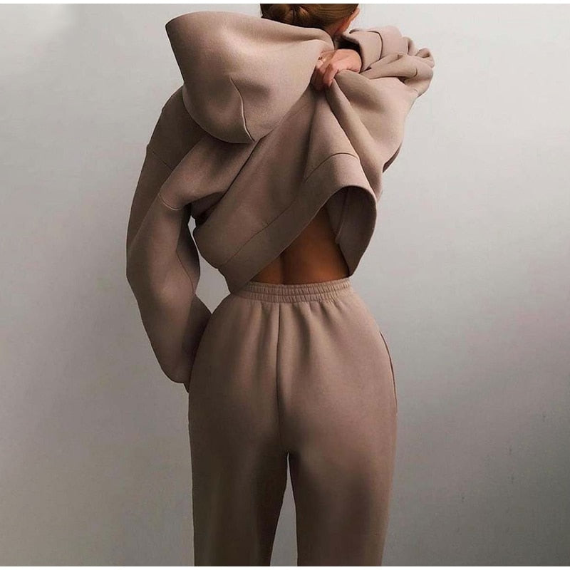 Ladies Oversized Hoodie & Jogging Pants Set | Casual loungewear training suit