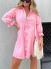 Ladies nail blouse dress | Button closure, long sleeves, casual fit