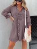 Ladies nail blouse dress | Button closure, long sleeves, casual fit