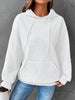 Ladies waffle knitted hoodie | Comfortable pullover with front bag
