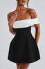 Iconic | Chic Black & White Mini Dress