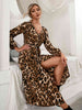 Elegant ladies dress leopard print