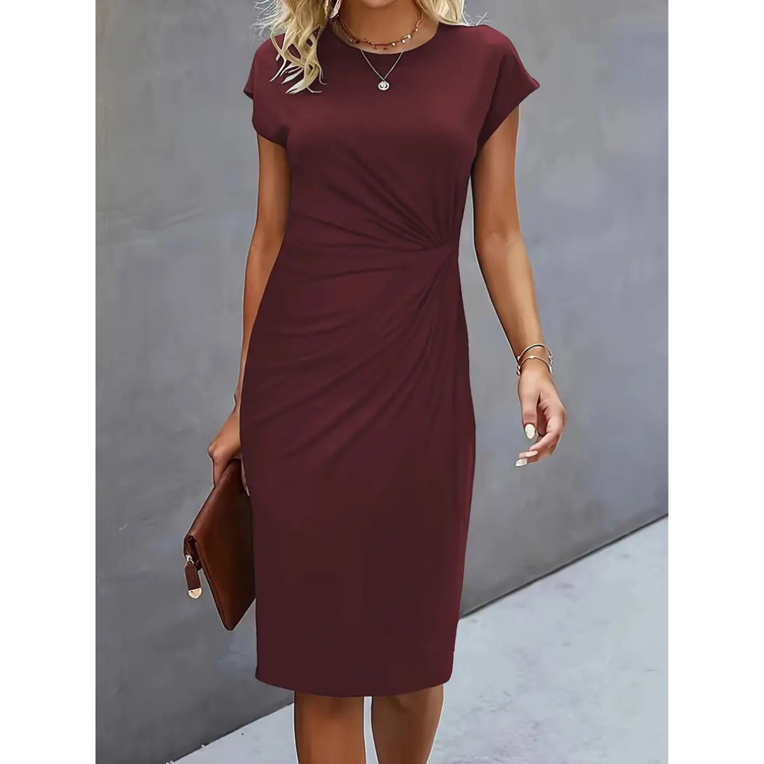 Elegant ladies dress with short sleeves