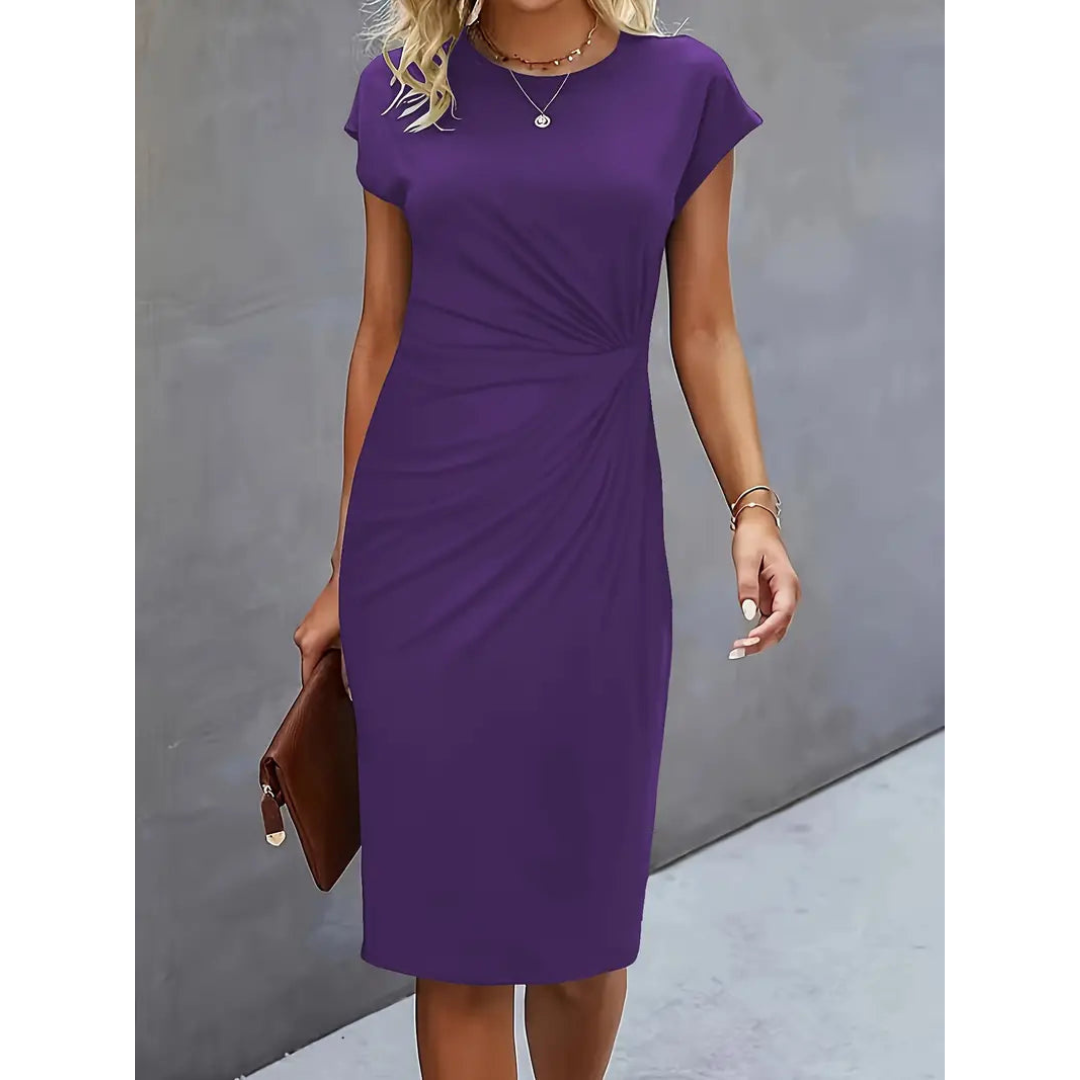 Elegant ladies dress with short sleeves