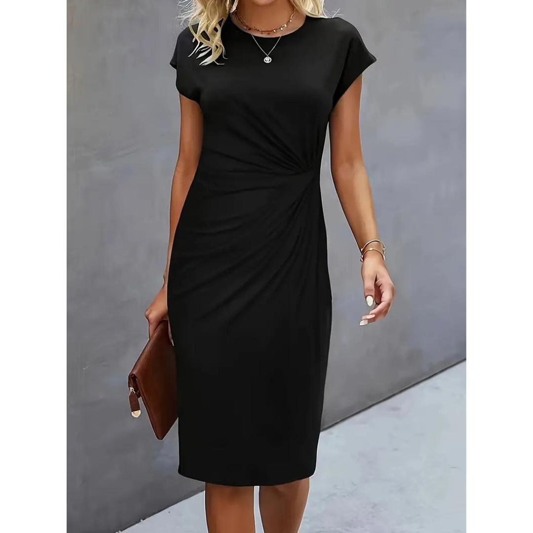 Elegant ladies dress with short sleeves