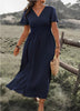 Elegant Dress with Wrap Detail-Feminine Boho style