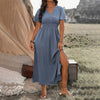 Elegant Dress with Wrap Detail-Feminine Boho style
