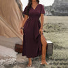 Elegant Dress with Wrap Detail-Feminine Boho style