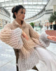 Elegant satin dress with knitted cardigan with sequins for women | Ideal for formal evenings