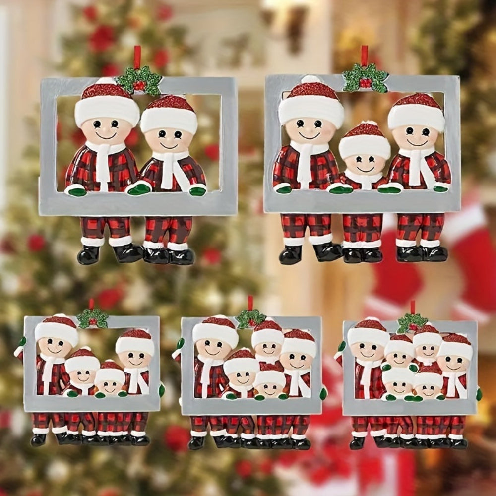 Christmas Ornaments Family Figurine Tree Hanging Decoration