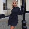 Figura centuating Long Sleeve Dress - Modern and Stylish