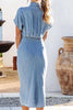 Flattering denim dress ladies