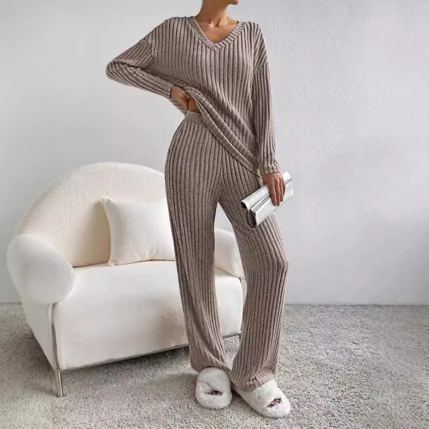 Ribbed 2-piece set-style and comfort in one