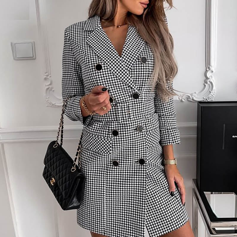 Tailed Blazer dress with Ceintuur - Elegant & Stylish