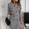 Tailed Blazer dress with Ceintuur - Elegant & Stylish