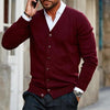 Men's Bordeaux Knitted Vest with buttons | Casual chic style