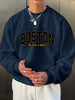 Men's Boston Graphic Sweater | Casual long sleeves round neck pullover