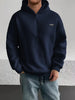 Men's Fleece Half Rits Hoodie | Warm casual pullover with hood