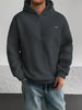Men's Fleece Half Rits Hoodie | Warm casual pullover with hood