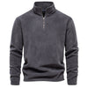 Men's fleece pullover | Half zipper, long sleeves, soft and warm, casual outdoor sweater