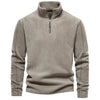 Men's fleece pullover | Half zipper, long sleeves, soft and warm, casual outdoor sweater