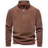 Men's fleece pullover | Half zipper, long sleeves, soft and warm, casual outdoor sweater