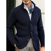 Men's knitted cardigan with button closure | Slim-Fit Casual vest with a raised collar