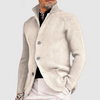 Men's knitted cardigan with button closure | Slim-Fit Casual vest with a raised collar