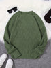 Men's knitted sweater | Herringbone pattern round neck pullover