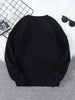 Men's knitted sweater | Herringbone pattern round neck pullover