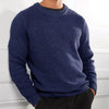 Men's ribbed knitted sweater | Round neck, long sleeves, casual fit
