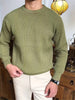 Men's ribbed sweater with round neck | Classic long sleeves knitted pullover