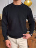 Men's ribbed sweater with round neck | Classic long sleeves knitted pullover