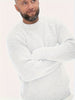 Men's gross knitted gray sweater | Comfortable ribbed round neck pullover