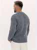 Men's gross knitted gray sweater | Comfortable ribbed round neck pullover