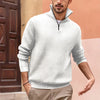 Men's Half-Zip knitted sweater | Upright collar, long sleeves, casual fit