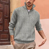 Men's Half-Zip knitted sweater | Upright collar, long sleeves, casual fit