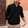 Men's Half-Zip knitted sweater | Upright collar, long sleeves, casual fit