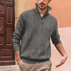 Men's Half-Zip knitted sweater | Upright collar, long sleeves, casual fit