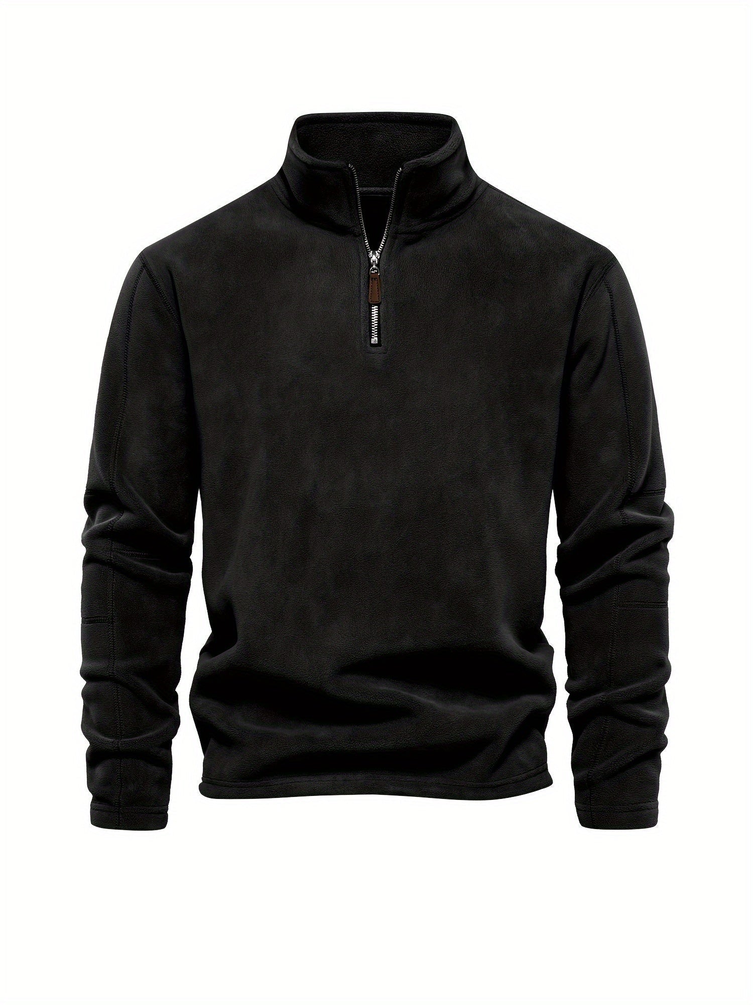 Men Half Rits Fleece Pullover | Warm long sleeves casual sweater