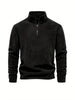 Men Half Rits Fleece Pullover | Warm long sleeves casual sweater