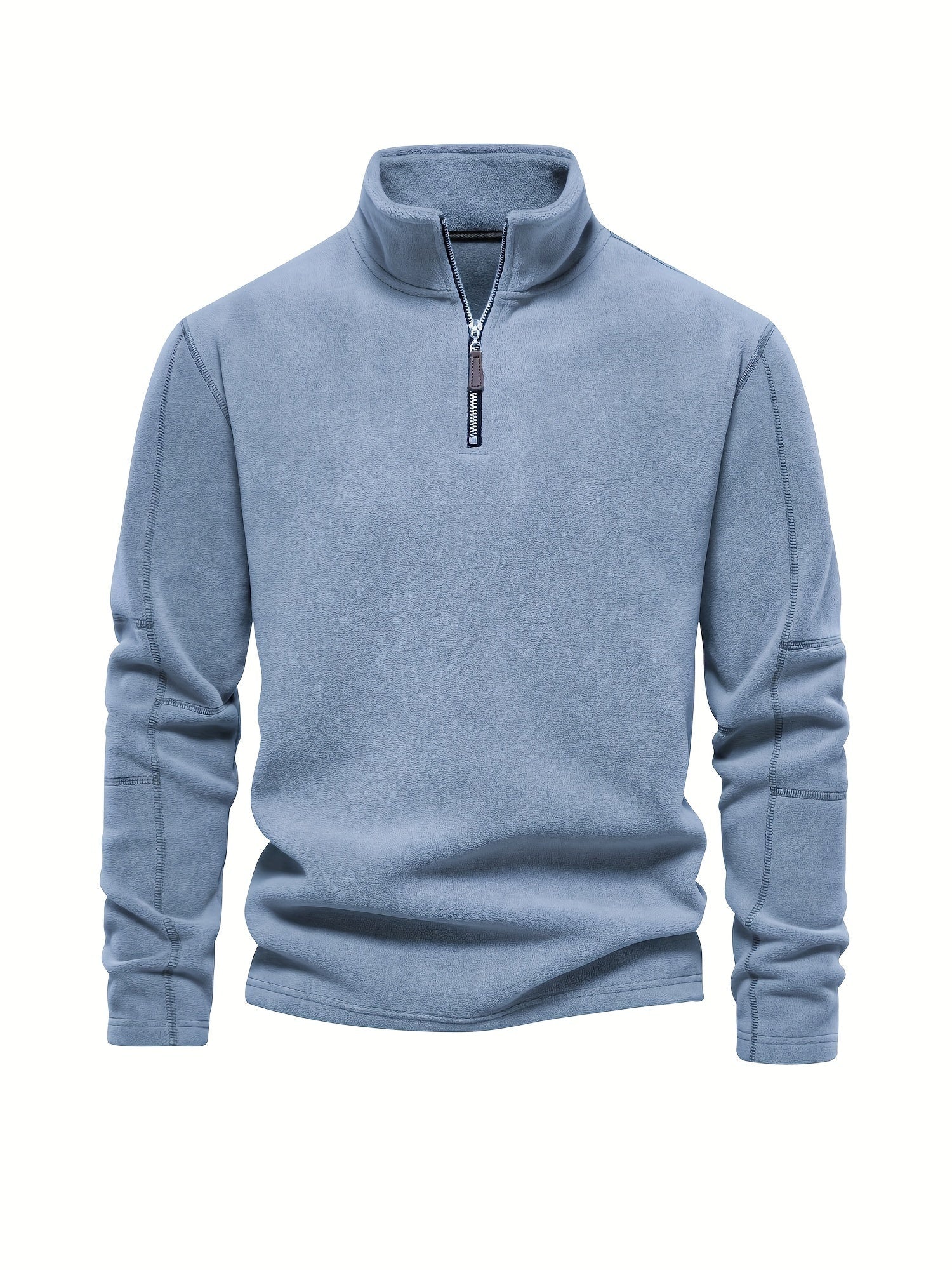 Men Half Rits Fleece Pullover | Warm long sleeves casual sweater