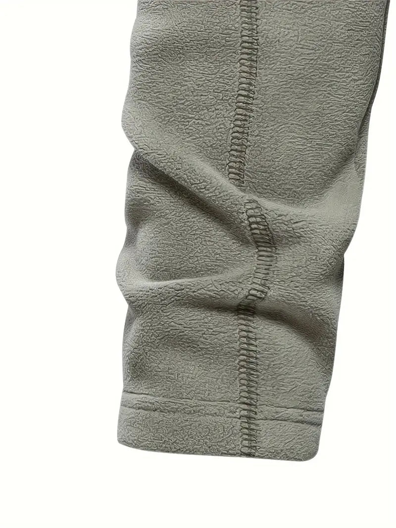 Men Half Rits Fleece Pullover | Warm long sleeves casual sweater